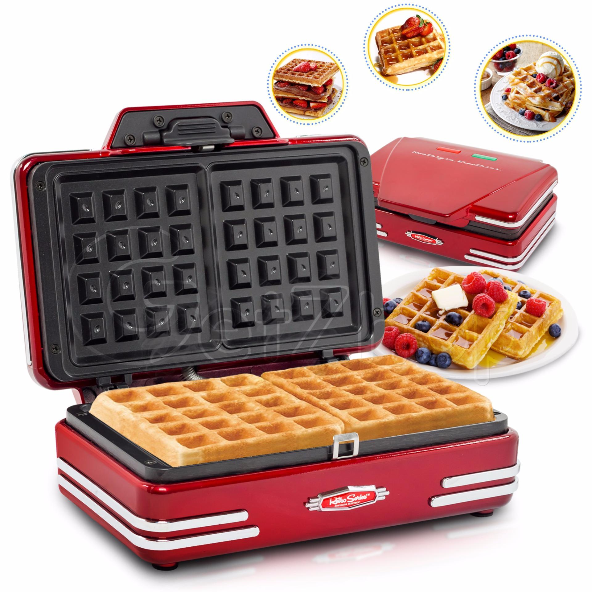 ดูภาพ GetZhop เครื่องทำวาฟเฟิล ทรงสี่เหลี่ยม Nostalgia Waffle Maker 2 ชิ้น รุ่น NT005 - (Red) เพิ่มเติม GetZhop เครื่องทำวาฟเฟิล ทรงสี่เหลี่ยม Nostalgia Waffle Maker 2 ชิ้น รุ่น NT005 - (Red)