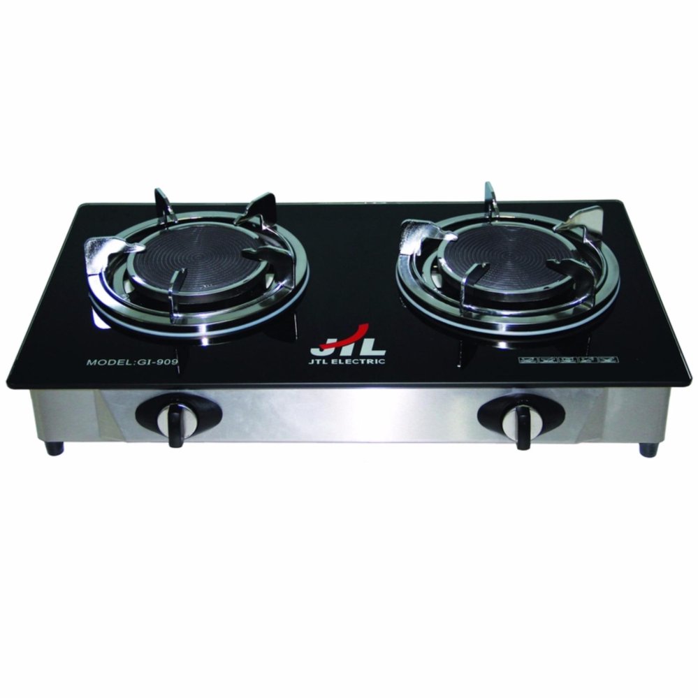 JTL เตาแก๊ส อินฟาเรดหัวคู่ หน้ากระจก รุ่น GI909