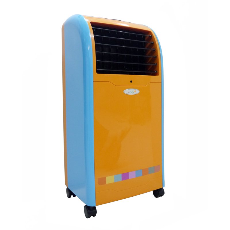KOOL+ พัดลมไอเย็น + รีโมทคอนโทรล รุ่น AB-602 (สีส้ม/ฟ้า) แถมฟรี Cooling Pack 2 ชิ้น