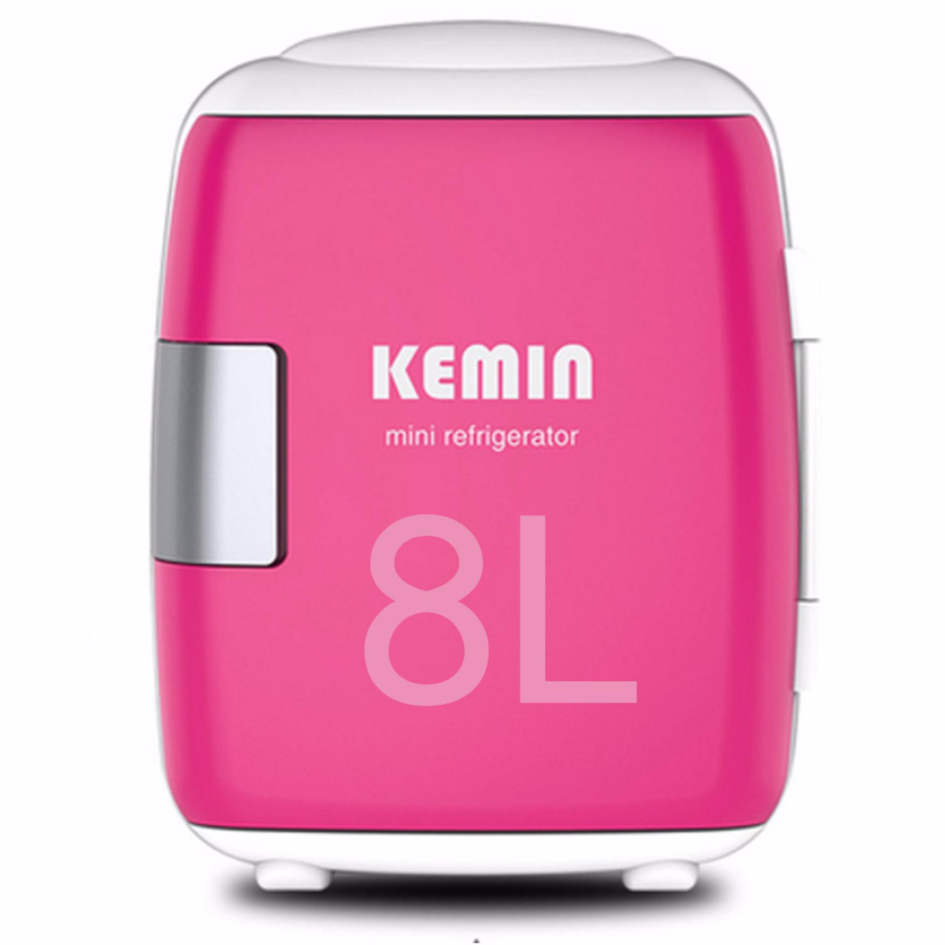 Mini-Refrigerator Fashion 8L ตู้เย็นแฟชั่นมินิแบบพกพา 8 ลิตร (ไฟบ้าน+ไฟรถ)- Pink Series