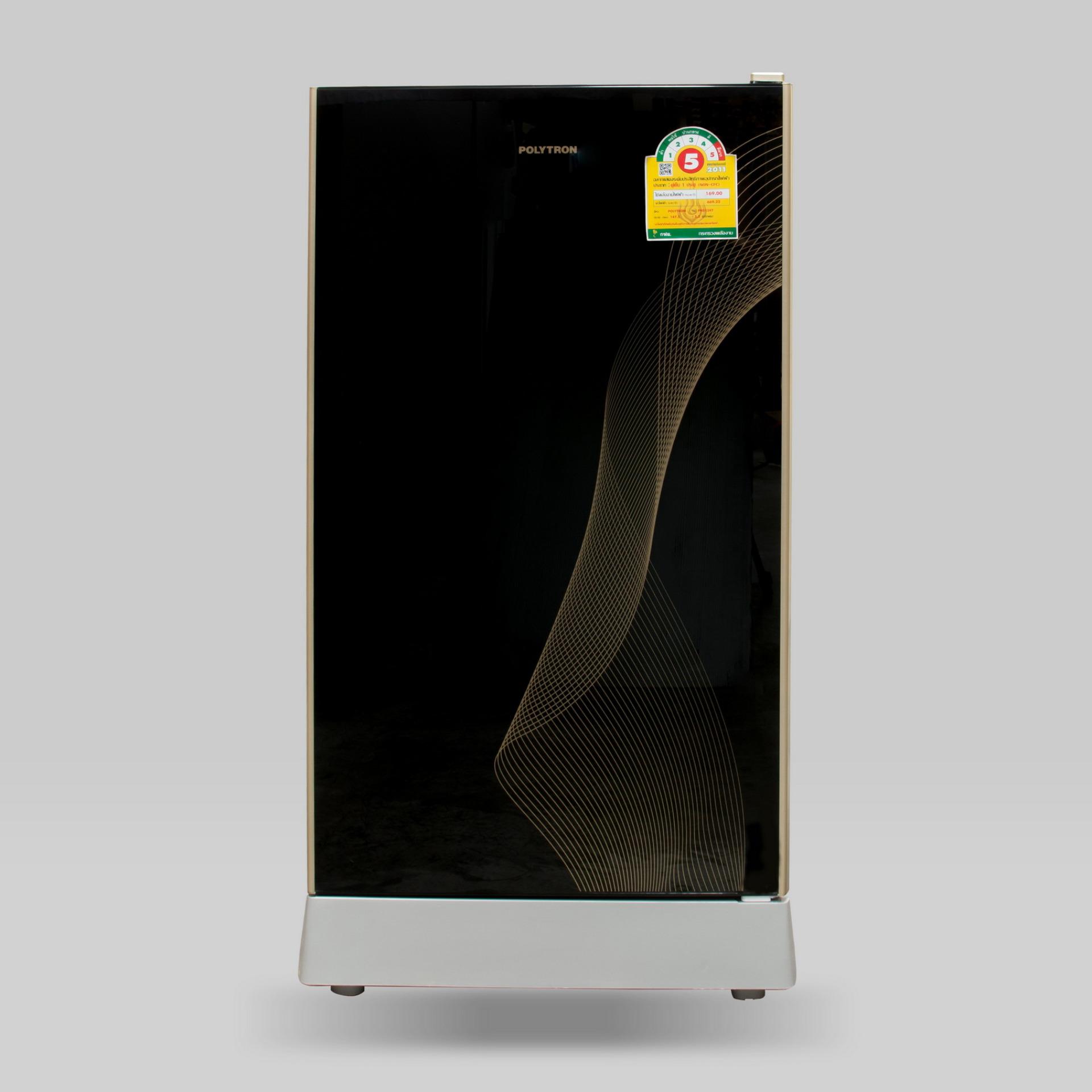 POLYTRON ตู้เย็น1ประตู Glass Door 5.2คิว รุ่นPRG 15KT B -สีดำ