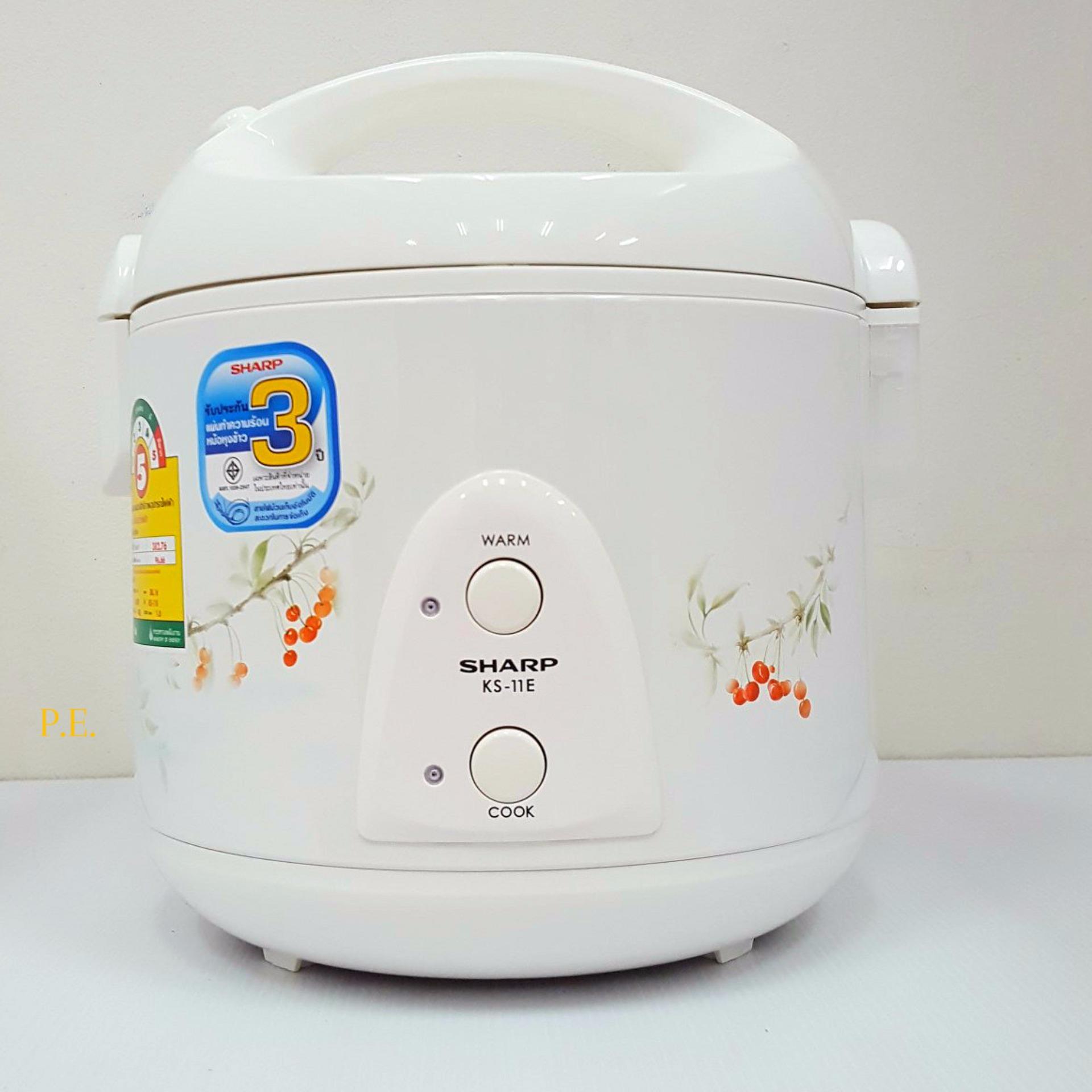 หม้อหุงข้าวไฟฟ้าฝาปิด Sharp KS-11E (1L.) หม้อหุงข้าวไฟฟ้าฝาปิด Sharp KS-11E (1L.)