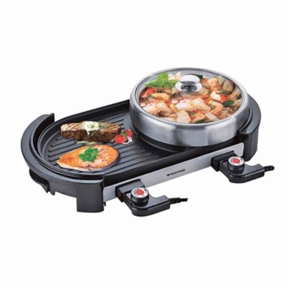 Smarthome เตาปิ้งย่างอเนกประสงค์พร้อมหม้อสุกี้ 2000 วัตต์ รุ่น GP-2000 Smarthome เตาปิ้งย่างอเนกประสงค์พร้อมหม้อสุกี้ 2000 วัตต์ รุ่น GP-2000