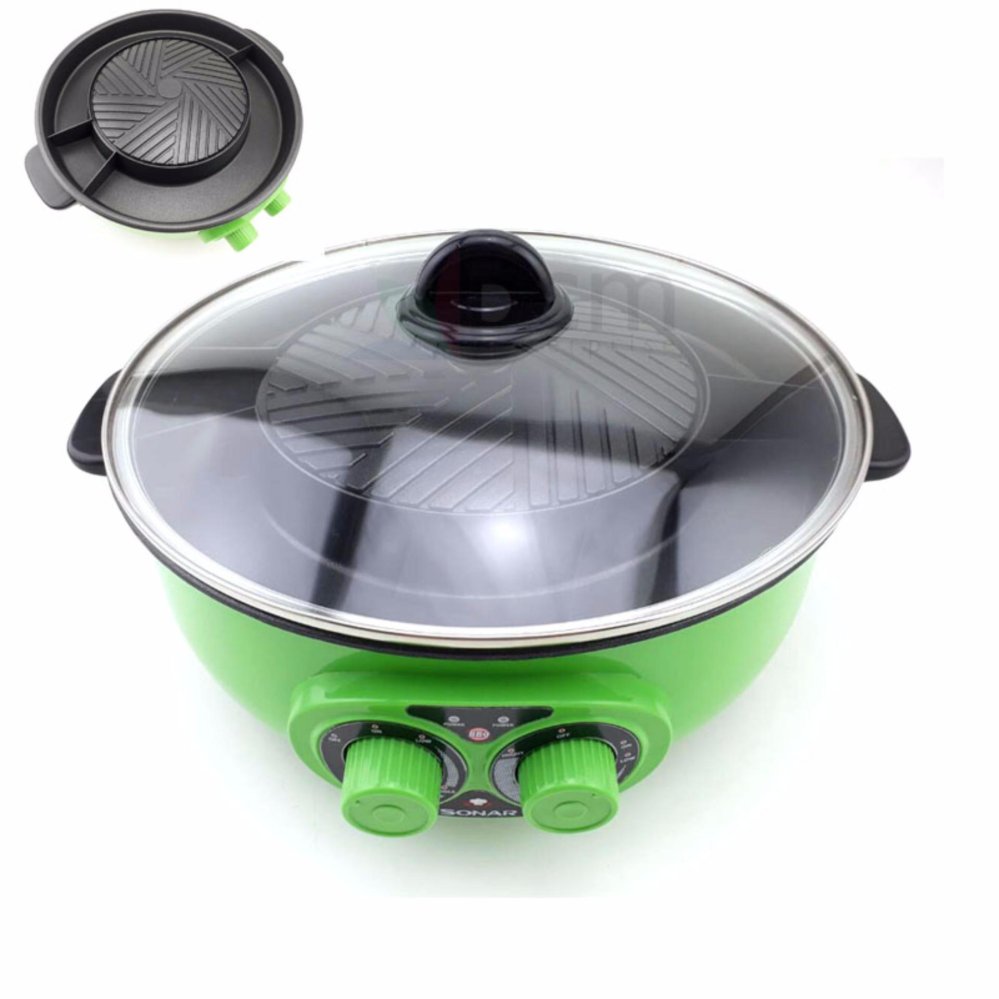 Sonar หม้อสุกี้ เตาปิ้งย่างบาร์บีคิว แบบ3ช่อง ร้อนเร็วไม่ติดกระทะ รุ่น SF-M41 NEW