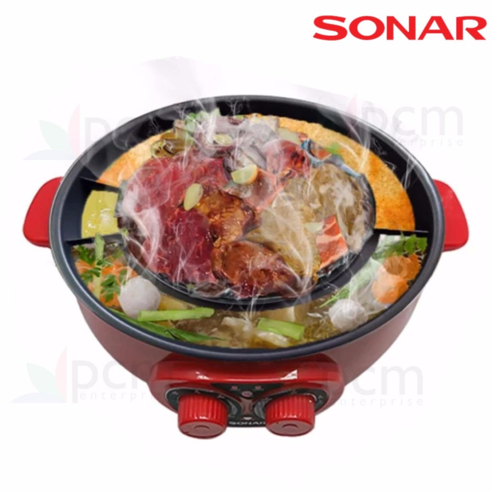 Sonar หม้อสุกี้ บาร์บีคิว ปิ้งย่าง สุกี้ ร้อนเร็วไม่ติดกระทะ รุ่น SF-M41 Sonar หม้อสุกี้ บาร์บีคิว ปิ้งย่าง สุกี้ ร้อนเร็วไม่ติดกระทะ รุ่น SF-M41