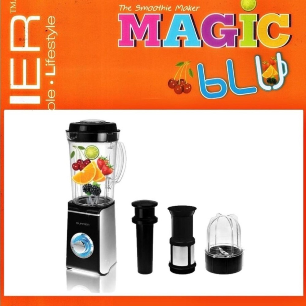 Summer Magic bluเครื่องปั่นอเนกประสงค์ ทรงเหลี่ยม สำหรับปั่นน้ำผลไม้ รุ่น0460 Summer Magic bluเครื่องปั่นอเนกประสงค์ ทรงเหลี่ยม สำหรับปั่นน้ำผลไม้ รุ่น0460