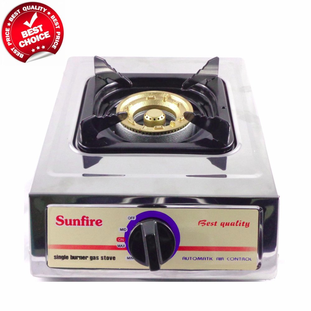 sunfire เตาแก๊สตั้งโต๊ะ ตัวสเตนเลส ข้างสี รุ่น gs-n10