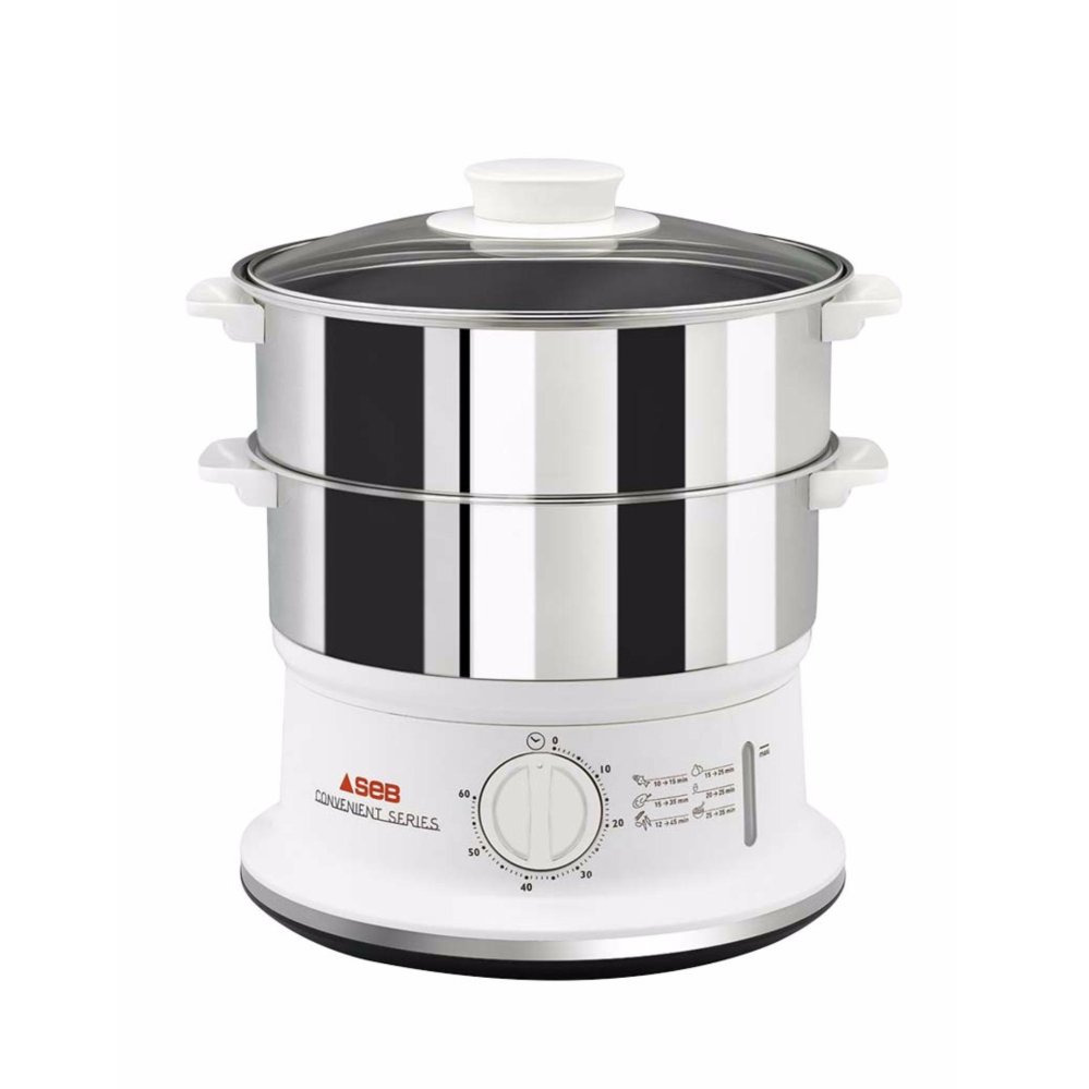 TEFAL หม้อนึ่งสแตนเลส 2 ชั้น รุ่น VC1451 ขนาด 6 ลิตร สีเงิน-ขาว