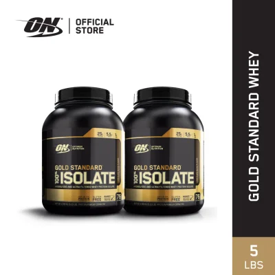 [ส่งฟรี!!] Optimum Nutrition Gold Standard Isolate Whey Protein 5.2 Lb 2 กระปุก รส Chocolate ( Isolate Choc x2 Units )