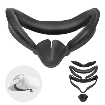 5in1 Face Cover Pad Lens Cover Facial Interface Bracket Anti-Leakage Nose Pad Set for Oculus Quest 2 VR Accessories
