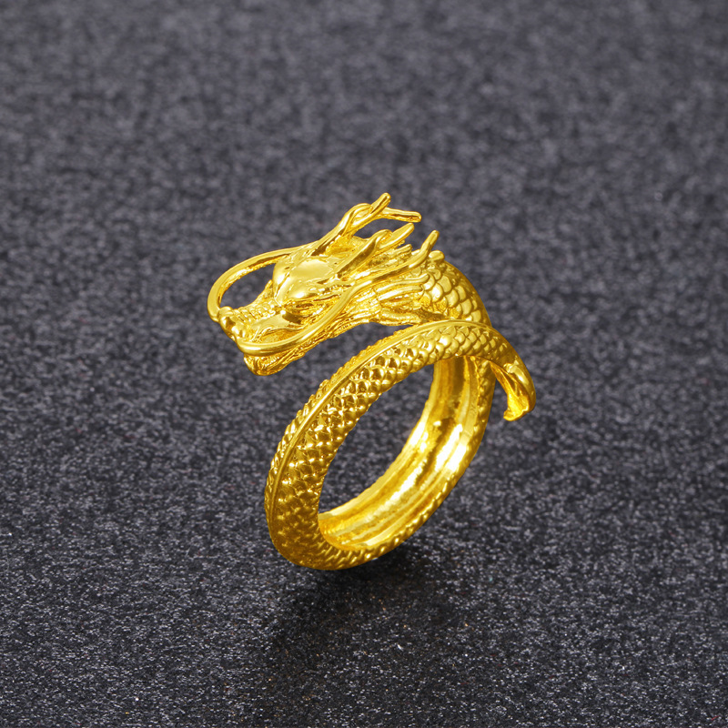 ANแหวนผู้ชาย ชุบทอง24K ทองเหลืองชุบทอง สร้อยข้อมือ แหวน สร้อยคอ ต่างหู D0007