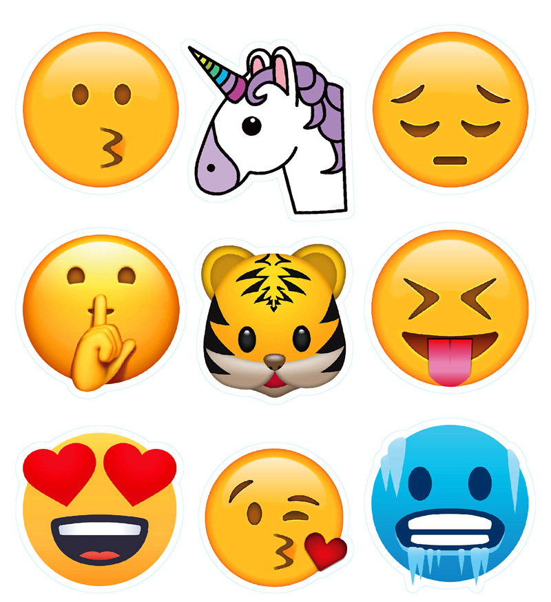 พร้อมส่งEMOJI sticker สติกเกอร์ กันน้ำ รูปแบบที่แตกต่างกัน 100 ชิ้น