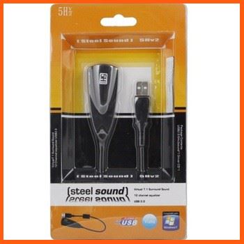 Best Quality USB Sound 7.1 Steel Sound 5HV2 Sound Card (Black) #834 อุปกรณ์คอมพิวเตอร์ Computer equipment สายusb สายชาร์ด อุปกรณ์เชื่อมต่อ hdmi Hdmi connector อุปกรณ์อิเล็กทรอนิกส์ Electronic device