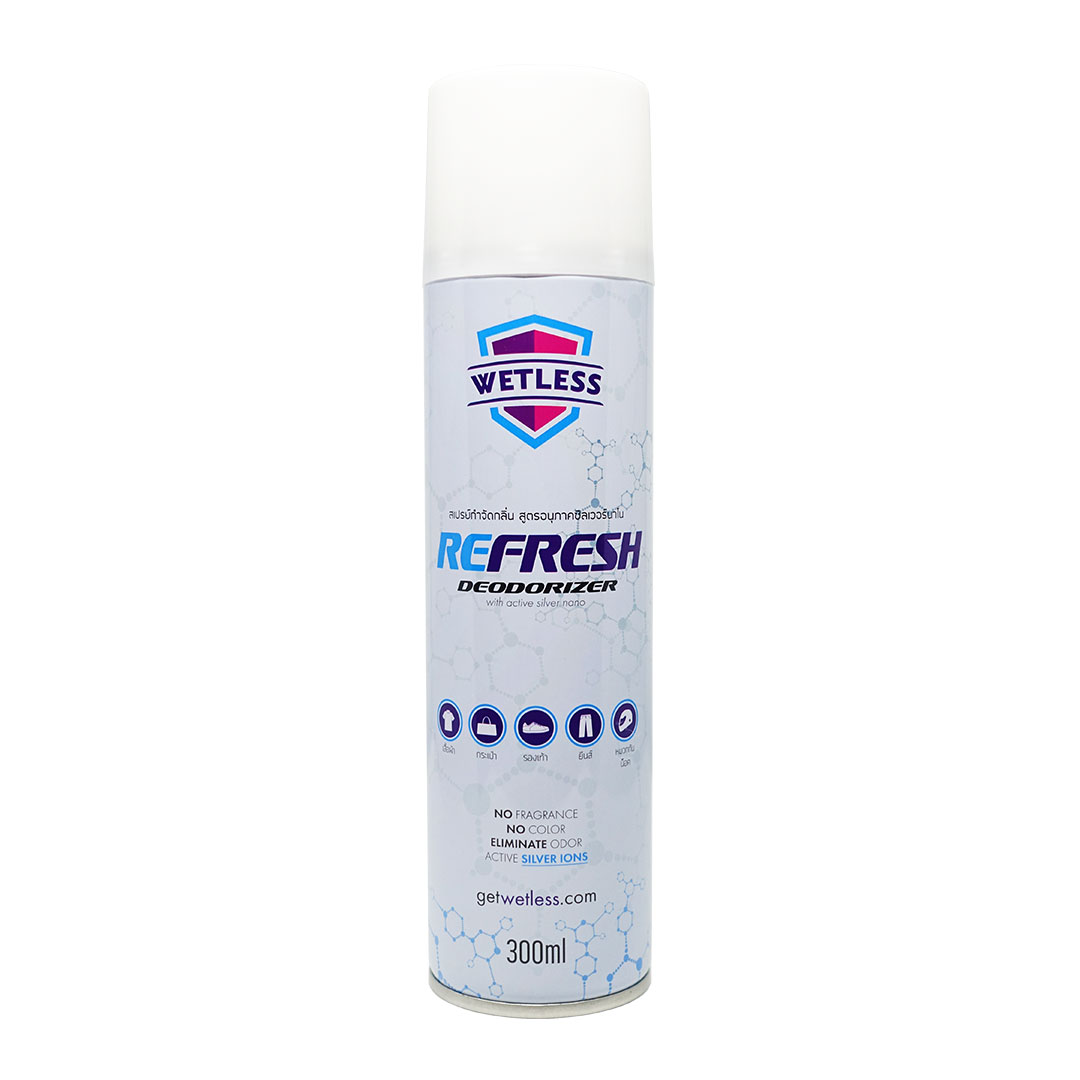 สเปรย์กำจัดกลิ่น WETLESS Refresh Deodorizer with Active Silver Nano 300ML