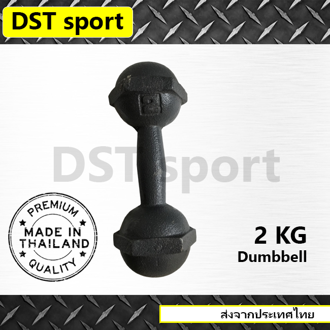 ดัมเบลเหล็ก DST sport (ขนาด 2 kg.) ดัมเบลลูกตุ้ม เหล็กยกน้ำหนัก แท่งเหล็กยกน้ำหนัก อุปกรณ์ออกกำลังกาย