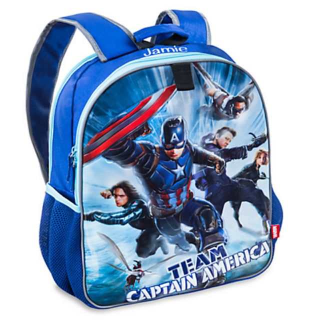 Captain America: Civil War Reversible Backpack กระเป๋าเป้ ลาย กัปตันอเมริกา มีลายหน้า-หลัง  สินค้าDisney USA