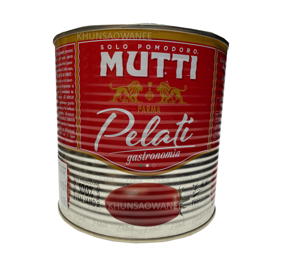 mutti pelati มุตติ มัตติ พิลาติ  มะเขือเทศปลอกผิว 2500 กรัม