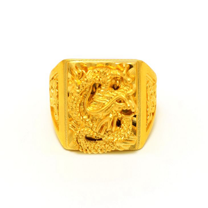 JOP แหวนผู้ชาย ชุบทอง24K ทองเหลืองชุบทอง สร้อยข้อมือ แหวน สร้อยคอ ต่างหู D0015