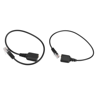 2x rj9 to 2 port 3.5mm female jack headset adapter cable for telephone headset to cisco 1