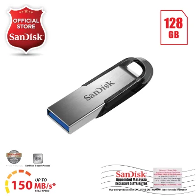 SanDisk Ultra Flair USB 3.0 Flash Drives CZ73 128GB Fashionable Metal Casing 5Y ( แฟลชไดร์ฟ usb Flash Drive )
