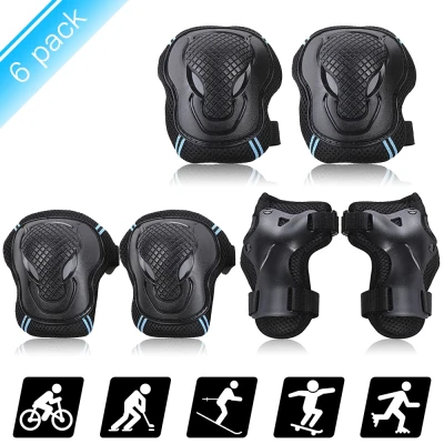 Adult 6pcs/set Riding Skating Ice Roller Cycling Elbow Pads Wrist Guard Protective Gear Knee Pads