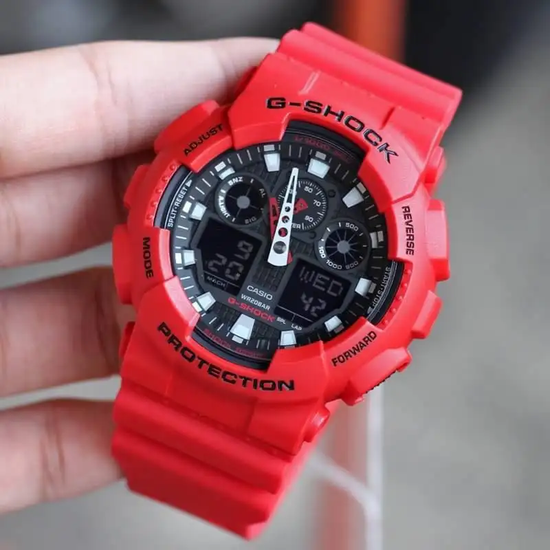 ภาพหน้าปกสินค้า(แท้ 100%) นาฬิกา Casio G-Shock รุ่น GA-100B-4ADR นาฬิกาผู้ชาย สายเรซิ่น สีแดง สุดฮ๊อต - มั่นใจ 100% ประกัน CMG 1 ปีเต็ม จากร้าน Win Watch Shop บน Lazada