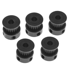 3D Printer Accessories GT2 Synchronous Wheel 20 Tooth Synchronous Wheel Driven Wheel Transmission Wheel Wear-Resistant Iron Pulley 5 Pack