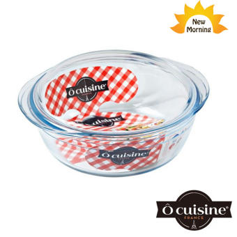 Ocuisine ถาดอบ Casserole มีฝา 23 ซม 2.3 ลิตร Round Casserole Pan with Lid 2.3 Liters- Clear