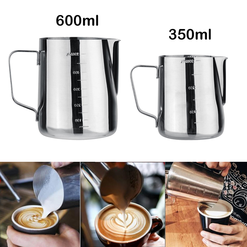 เหยือกตีฟองนม ที่ทำฟองนมสแตนเลส304 เครื่องอุ่นนมถ้วยเหยือก เหยือกทำฟองนม เครื่องตีฟองนม ถ้วยกาแฟ สแตนเลส Latte Art Milk Frother Coffee Cup Ivvy