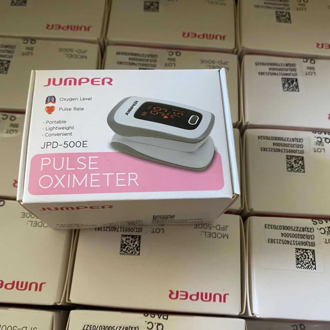 เครื่องวัดออกซิเจนปลายนิ้ว Jumper JPD-500E Fingertrip Pulse Oximeter แบบพกพา วัดออกซิเจน Oxygen Oximeter Oxygen Meter เครื่องวัดออกซิเจนในเลือดที่ปลายนิ้ว 【การรับประกัน】