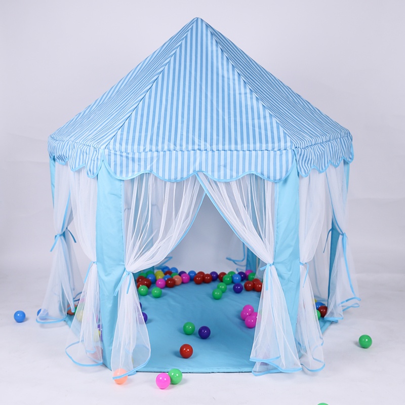 เต้นท์บ้านบอลสำหรับเด็ก บ้านของเล่นสำหรับเด็ก ฝึกพัฒนาการ จินตนาการของเด็ก เต้นท์ของเล่นเด็ก สี ZP-004 BUน้ำเงิน