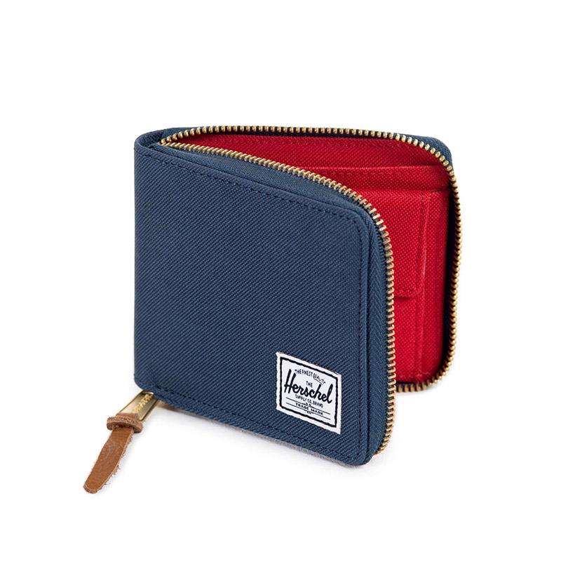 Herschel Walt Wallet Navy / Red กระเป๋าสตางค์ใบสั้น แบบซิป Lazada.co.th