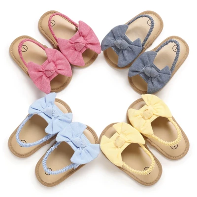 [Mmyard]Kids Toddler Baby Girls Big Bowknot Sandals Party Princess Sandals Summer Beach Shoes Infant Baby Shoes
