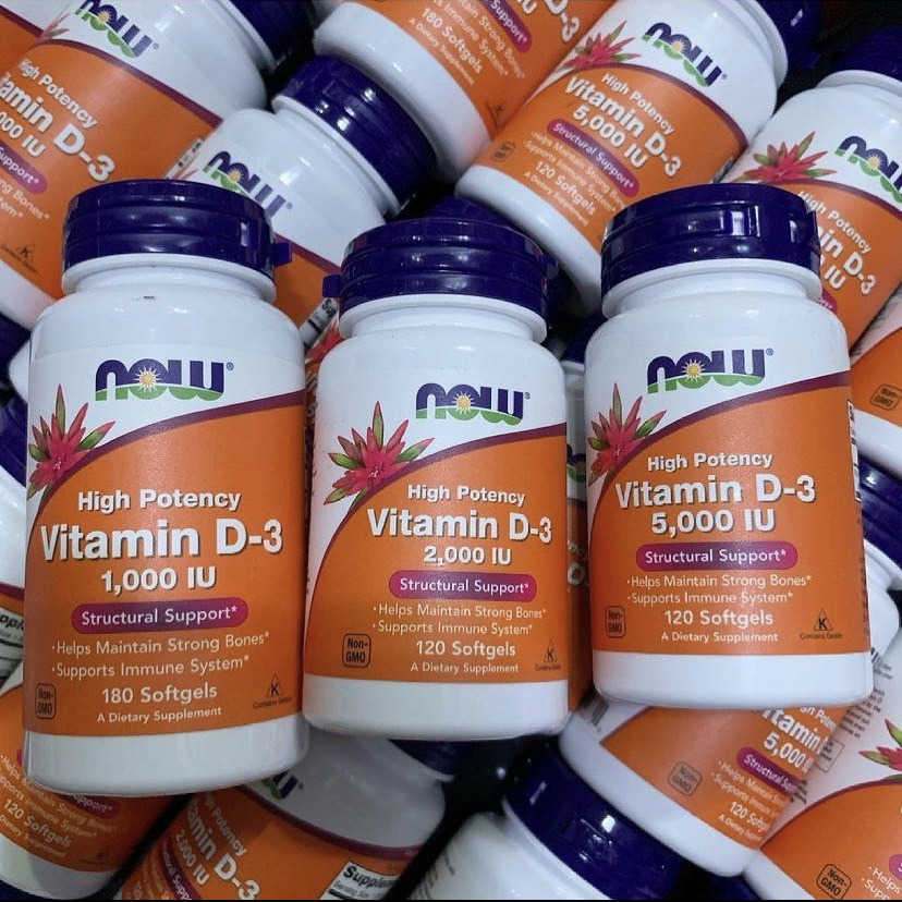 [พร้อมส่ง] วิตามินดี 3 Now Foods, Vitamin D3 5,000 IU, High Potency 120 softgels Vitamins2go