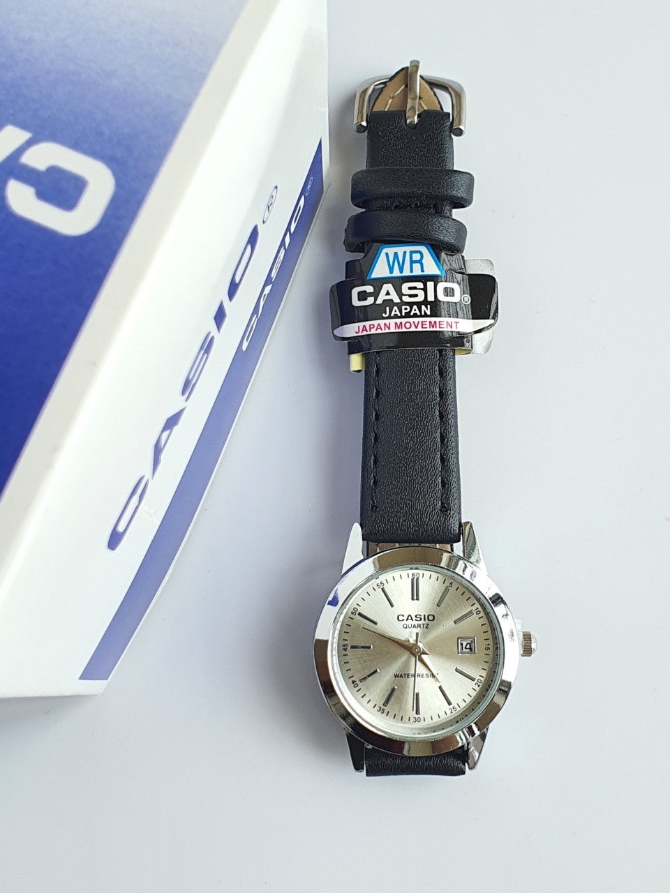 (พร้อมกล่อง) นาฬิกาข้อมือ สายหนัง นาฬิกาcasio นาฬิกาผู้หญิง นาฬิกาสายหนัง ระบบเข็ม แสดงวันที่  RC614