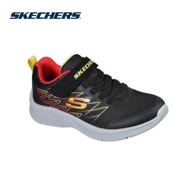 Skechers สเก็ตเชอร์ส รองเท้า เด็กผู้ชาย Microspec Shoes - 403770l-Bkrd. 
