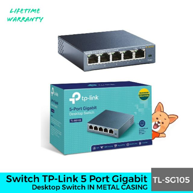 Switch TP-Link 5 Port Gigabit Desktop Switch IN METAL CASING(TL-SG105)