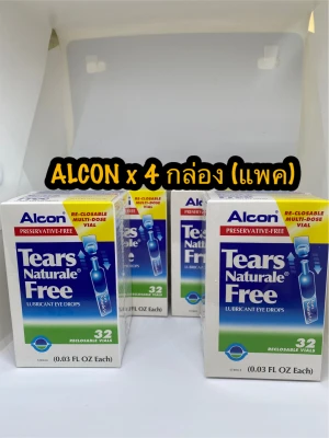(แพค 4 กล่อง) ALCON tear 32 หลอด ขายส่ง 4 กล่อง น้ำตา ไม่มีสารกันเสีย หมดอายุ 2566