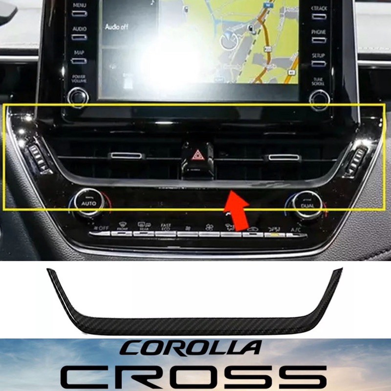 【Collection】（HOT） ครอบช่องแอร์ คาร์บอน-เงิน Corolla CROSS 2020