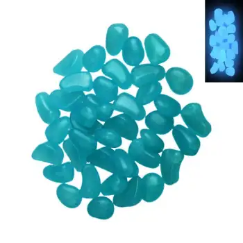 โปรโมชั่น 100 Pcs Glow In The Dark Stones Pebbles Rock For FISH TANK AQUARIUM BU - intl รีวิว
