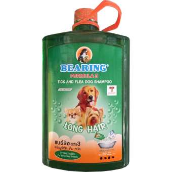 PETJAA Bearing Formula 3 Tick and Flea Long Hair Dog Shampoo 1500 ml. แชมพู สุนัข แบร์ริ่ง สูตร 3 กำ