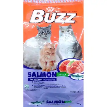 ราคา Buzz Adult Cat Salmon อาหารแมวโต รสปลาแซลมอน 1.2kg พันทิป