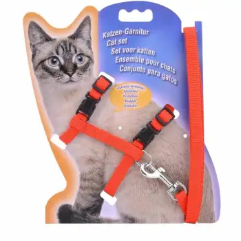 ราคา Cat Harness And Leash สายจูงรัดอกแมว (สีแดง) ดีไหม