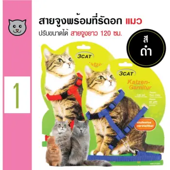 รีวิว Cat Leash สายจูงแมว สายรัดอกแมว ปรับขนาดได้ สายจูงขนาด 120 ซม. pantip