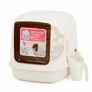 ข้อมูล Catidea (CL101) ห้องน้ำแมว รุ่น Cat Ears XL ขนาด 64x48x48 - สีครีม 1ชุด พันทิป
