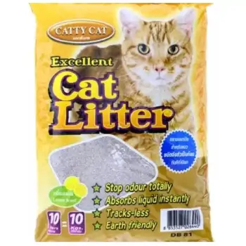 Cattycatทรายภูเขาไฟ กลิ่นมะนาว10L พันทิป