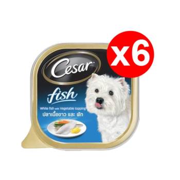โปรโมชั่น Cesar White Fish with Vegetable 100g x6 ซีซาร์รสปลาเนื้อขาวและผัก ขนาด100กรัม จำนวน6ถาด ดีไหม