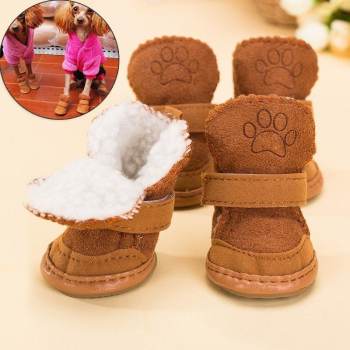 โปรโมชั่น Cute Chihuahua Dog Shoes Puppy Warm Boots Shoes color:Brown size:2XL - intl รีวิว