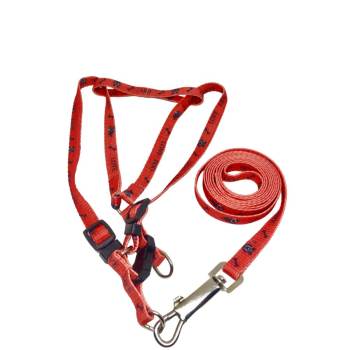 รีวิว สายรัดหน้าอกพร้อมสายจูงสำหรับสุนัขขนาดเล็ก สีแดงลาย Love dog รีวิว