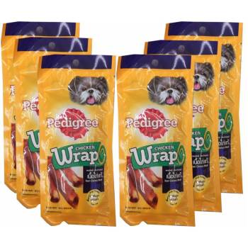 Pedigree Chicken Wrap Real Chicken Meat Flavour 25g. เพดดิกรี ชิกเก้นแรป รสเนื้อไก่แท้ (6 Unit) พันทิป